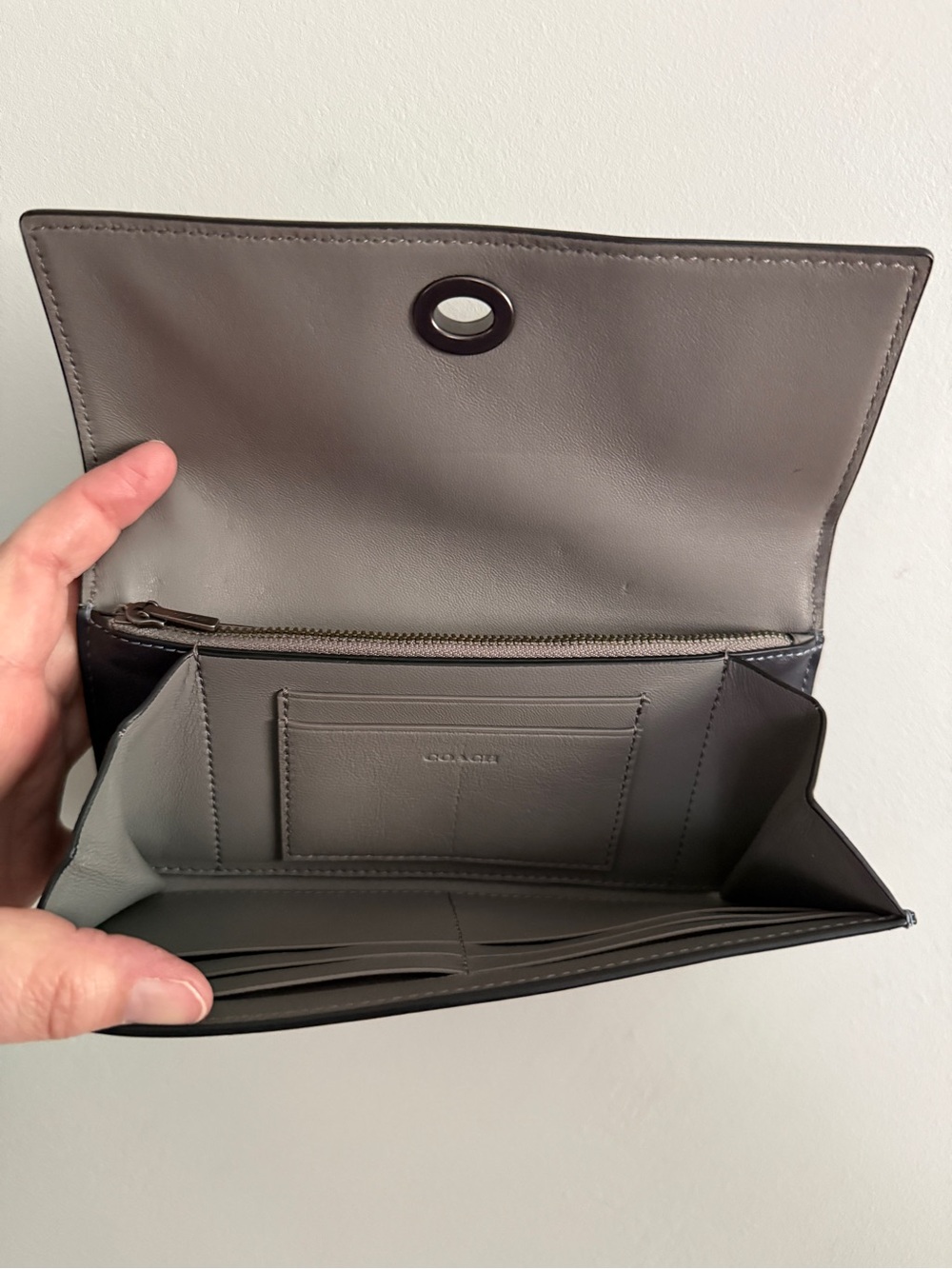 Navy Blue Coach Wallet - Picture 3 of 4
